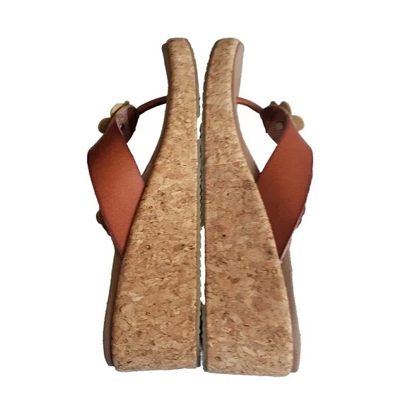 Skechers Women's Sz 8 Cali Arch Fit Beverlee Floral Thong Sandals Brown A677220 - Picture 9 of 11